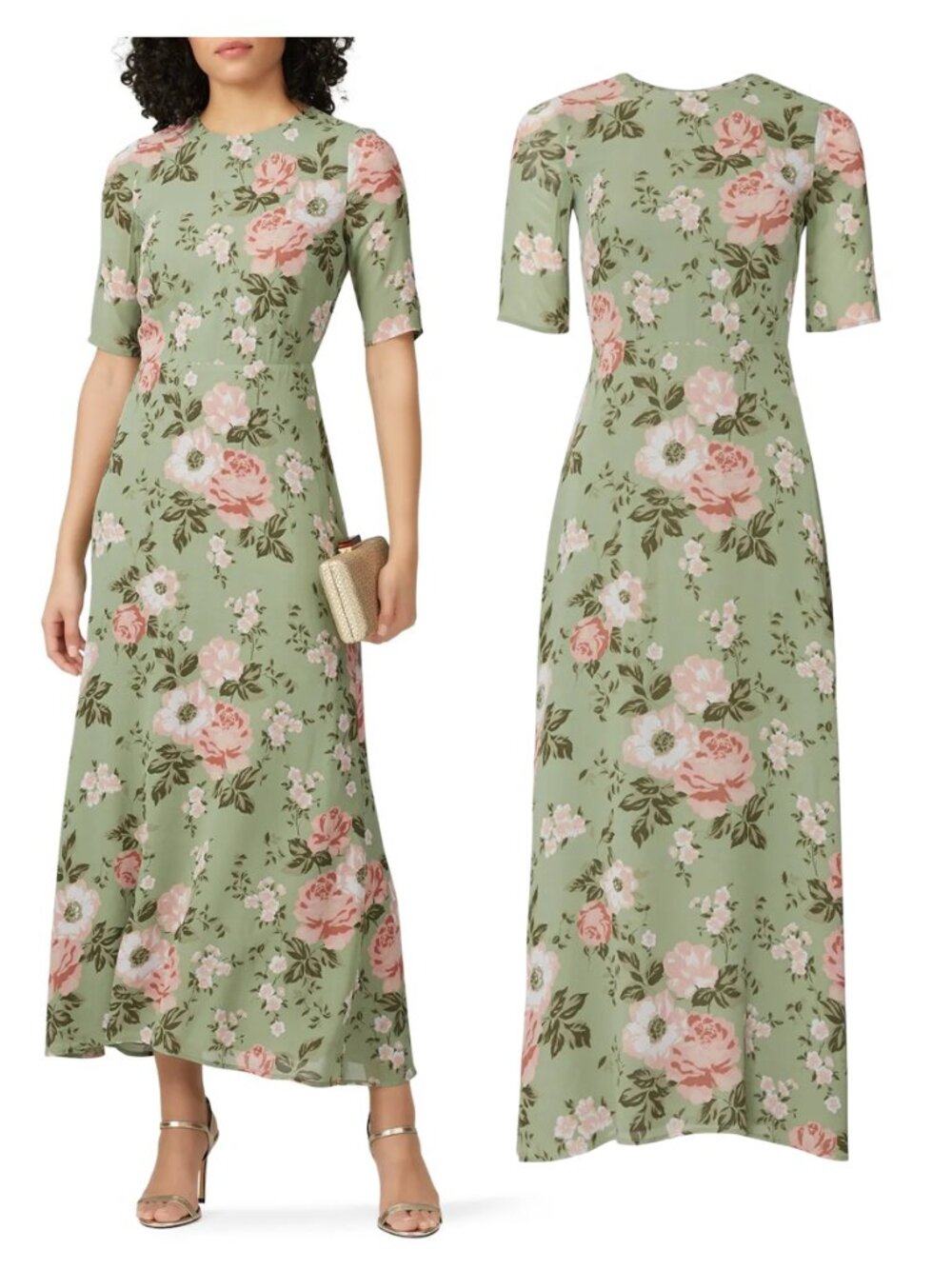 REFORMATION Floral print Prima midi dress sz 8